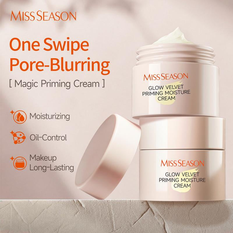MISS SEASON Glow Velvet – Crema Primer Hidratante Efecto Poros Difuminados